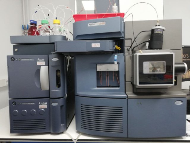 Equipo Waters UPLC-Q-ToF-MS del Dpto. de instrumentación del laboratorio de Corporación Laber